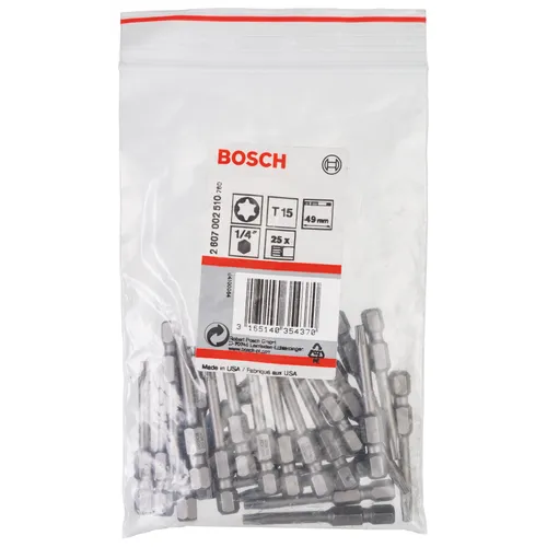 Bits Torx 49 mm Extra Hard T15, 25-pack