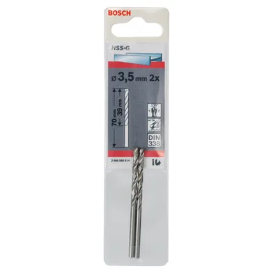 Metallborr HSS-G 3,5x70 mm, 2-pack