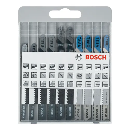 Sticksågsblad set Basic A10 Metall/Trä 10 delar