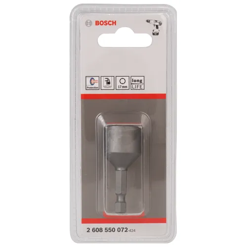 Sexkantshylsa m. magnet 17 mm