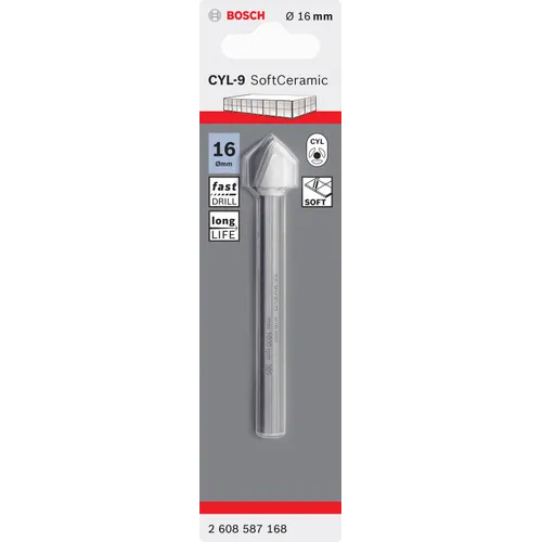 Kakelborr CYL-9 Ceramic 16x90mm