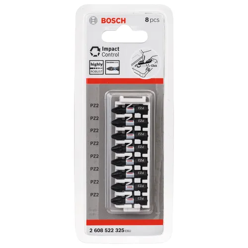 Bits PZ Impact Control PZ2, 25 mm, 8-pack
