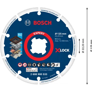 Diamantkapskiva X-Lock Metall 125 mm