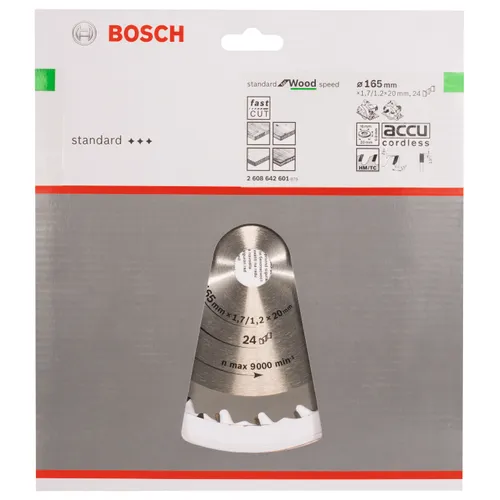 Cirkelsågklinga Speedline Trä 165/20 mm, 24T