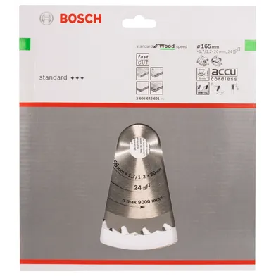 Cirkelsågklinga Speedline Trä 165/20 mm, 24T