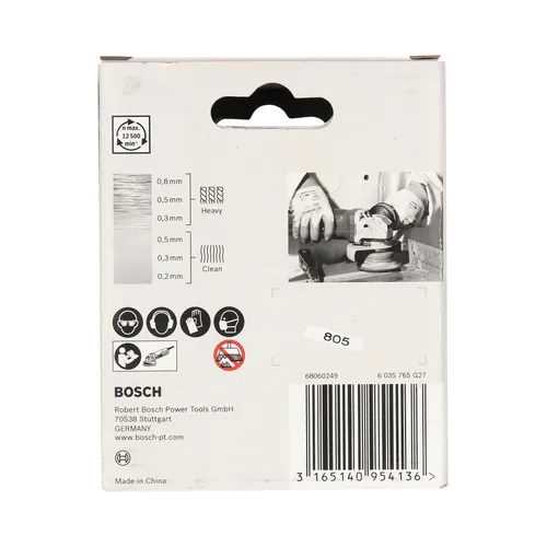 Ståltrådsborste X-LOCK Metall Ø 75 mm, Virad tråd