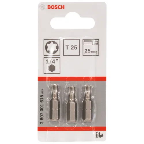 Bits Torx 25 mm Extra Hard T25, 3-pack