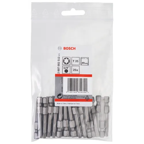 Bits Torx 49 mm Extra Hard T25, 25-pack