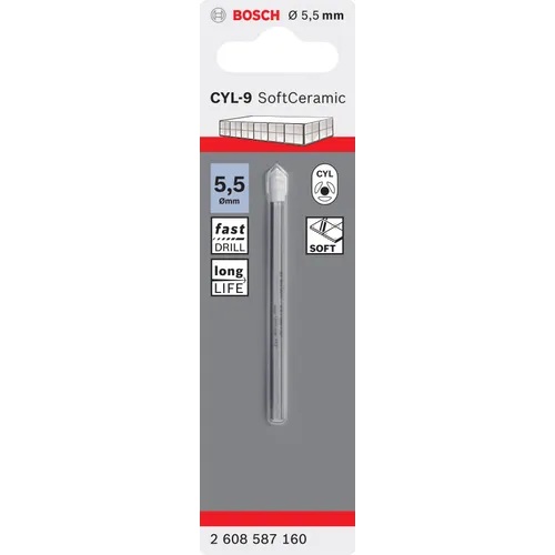 Kakelborr CYL-9 Ceramic 5,5x70 mm