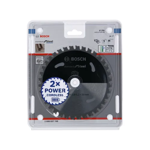 Cirkelsågklinga Standard f. batteridrift, Metall 160/20 mm, 40T