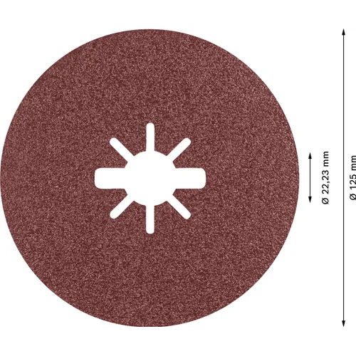 Fiberslipskiva X-Lock Prisma Ceramic R781 Metall 125 mm, K80