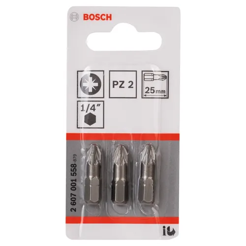 Bits PZ 25 mm Extra Hard PZ2, 3-pack