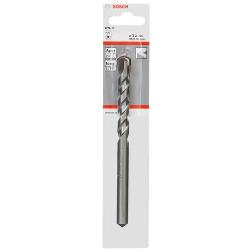 Betongborr silver CYL-3 12x150 mm