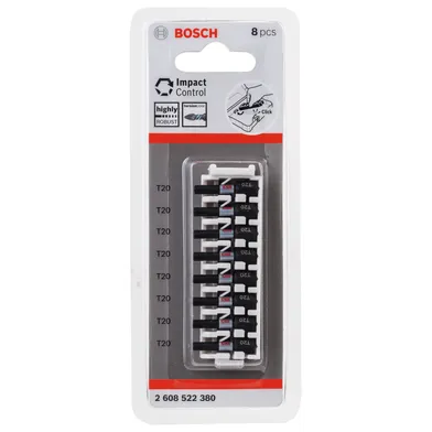 Bits Torx 25 mm Impact Control T20, 8-pack