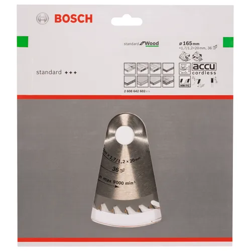 Cirkelsågklinga Optiline Trä 165/20 mm, 36T