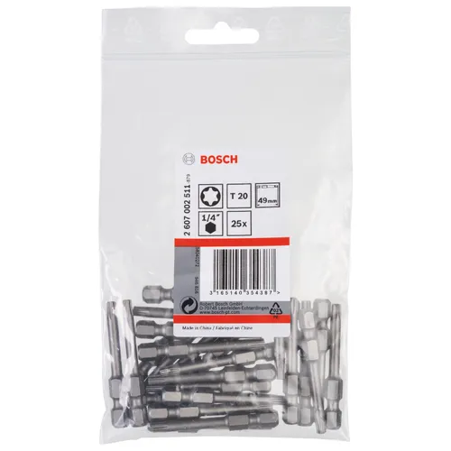 Bits Torx 49 mm Extra Hard T20, 25-pack
