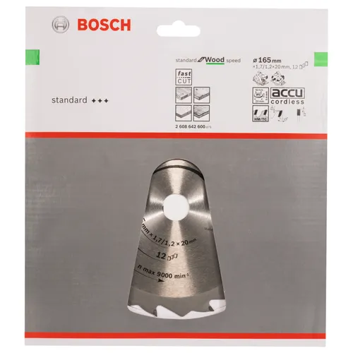 Cirkelsågklinga Speedline Trä 165/20 mm, 12T