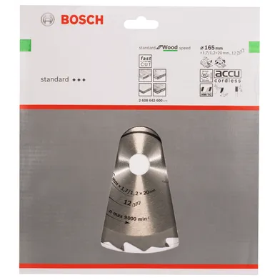 Cirkelsågklinga Speedline Trä 165/20 mm, 12T