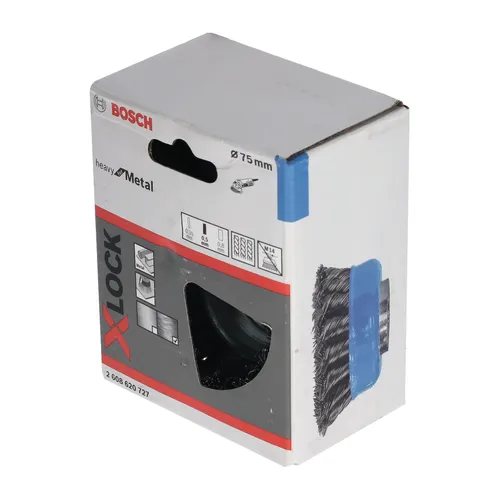 Ståltrådsborste X-LOCK Metall Ø 75 mm, Virad tråd