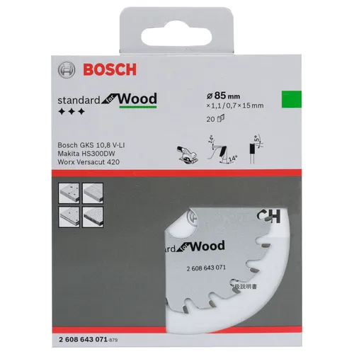 Cirkelsågklinga Optiline Trä 85/15 mm, 20T