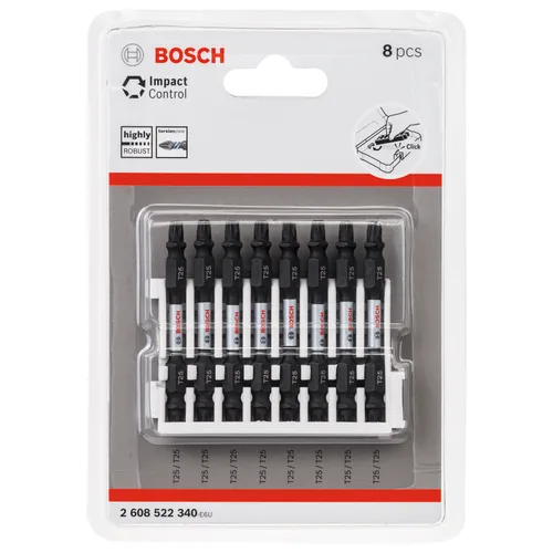 Bits Torx 65 mm Impact Control T25, 8-pack
