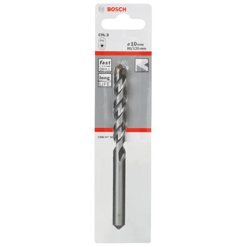 Betongborr silver CYL-3 10x120 mm