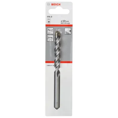 Betongborr silver CYL-3 10x120 mm