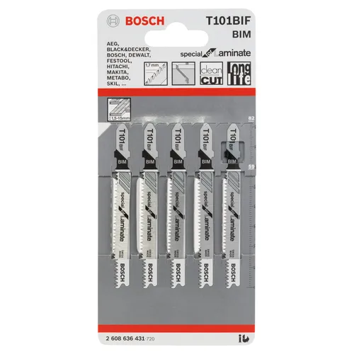 Sticksågsblad T 101 BIF Laminat 83 mm, 5-pack