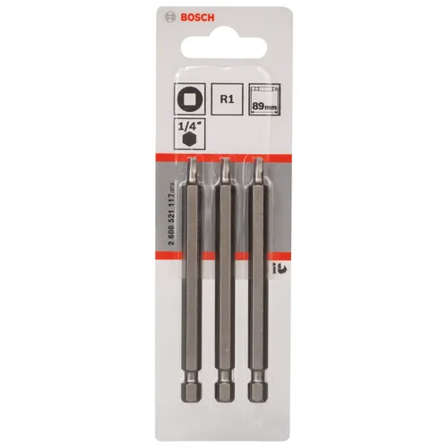 Bits Fyrkant 89 mm Extra Hard R1, 3-pack