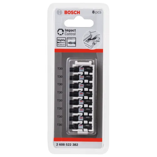 Bits Torx 25 mm Impact Control T30, 8-pack