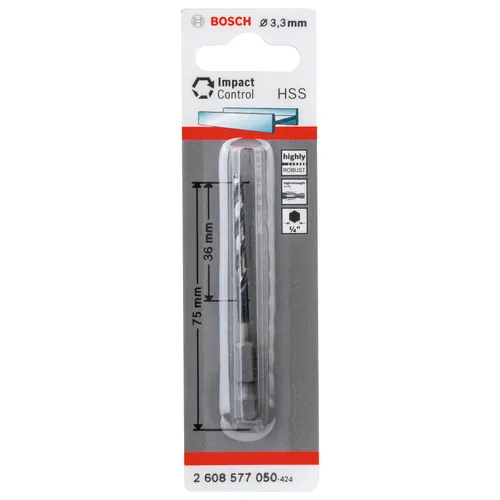 Metallborr HSS Impact 3,3 mm, 1-pack