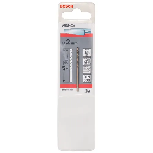Metallborr HSS-CO 2,0x29/49 mm, 1-pack
