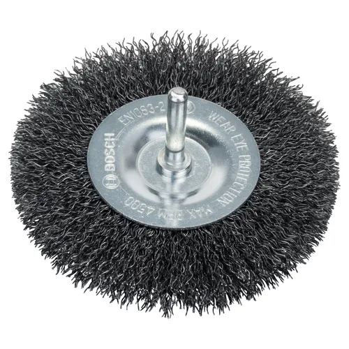Skivstålborste, Ø 6 mm skaft Ø 100 mm, Grov