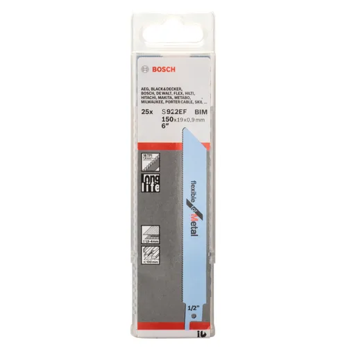 Tigersågblad S 922 EF Flexible for Metal 150 mm, 25-pack