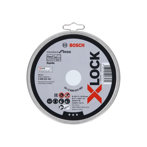 Kapskiva X-Lock Standard Inox 125 mm