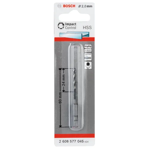 Metallborr HSS Impact 2 mm, 1-pack