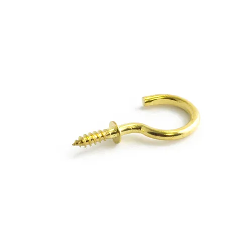 Flänskrok mässing 25 mm, 5-pack