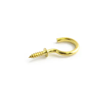 Flänskrok mässing 25 mm, 5-pack