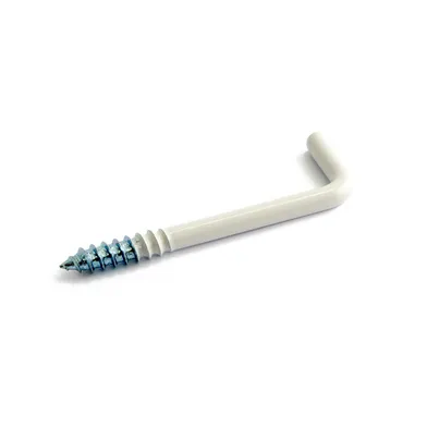 Vinkelkrok 60 mm, Vit, 5-pack