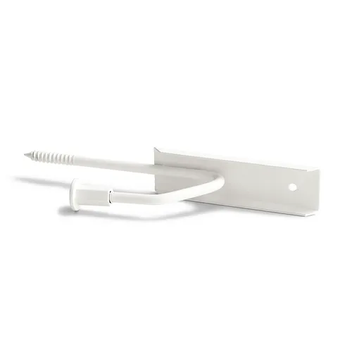 Fönsterbänkskonsol m. stödskruv, rak 120 mm, Vit