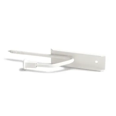 Fönsterbänkskonsol m. stödskruv, rak 120 mm, Vit