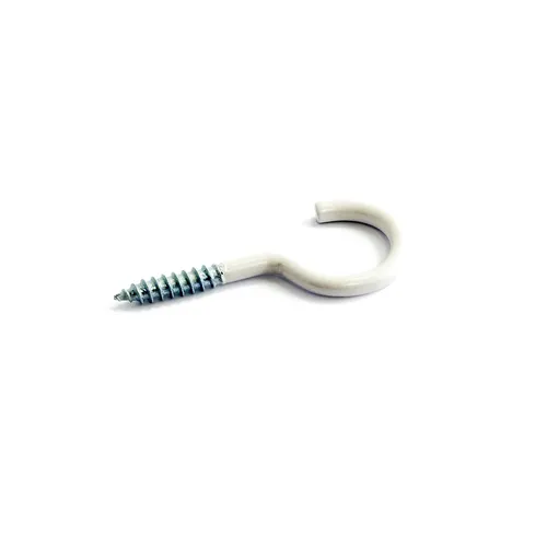 Skruvkrok 40 mm, Ø 3,5 mm, Vit, 5-pack