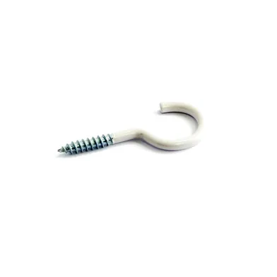 Skruvkrok 40 mm, Ø 3,5 mm, Vit, 5-pack