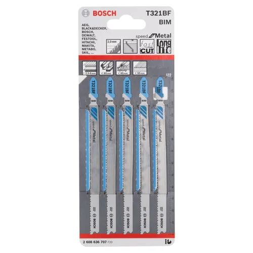 Sticksågblad T 321 BF Speed Metall 132 mm, 5-pack
