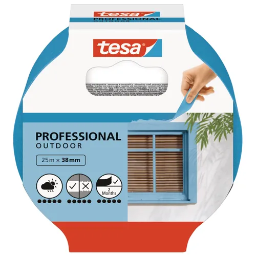 Maskeringstejp Blå Utomhus 38 mm, 25 m