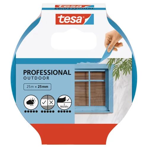 Maskeringstejp Blå Utomhus 25 mm, 25 m