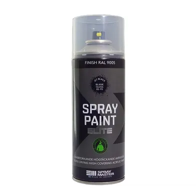 Sprayfärg Elite, Svart blank RAL9005