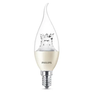 Kronlampa LED E14 4,5 W (40 W), Varmvit, Klar, Dimbar