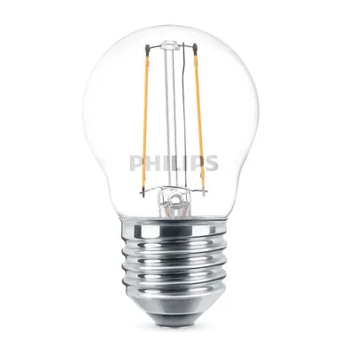 Klotlampa LED E27 2 W (25 W), Varmvit, Klar