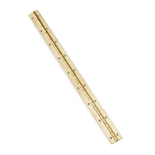 Pianogångjärn 195 25x560 mm, Polerad mässing